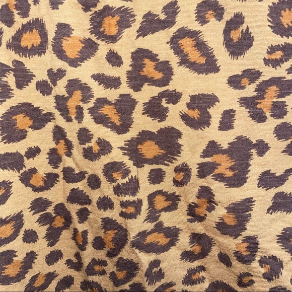 Cheetah Leopard Animal Print Tee T-Shirt Brown - Picture 2 of 6